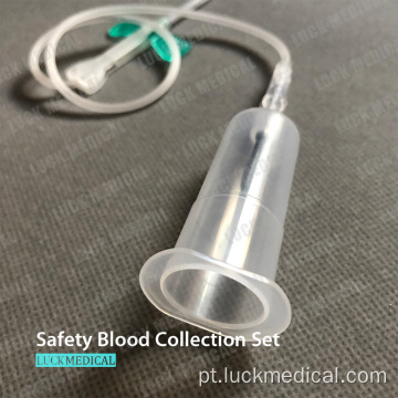 Conjunto de agulha de segurança de coleta de cultura de sangue